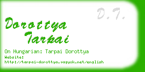 dorottya tarpai business card